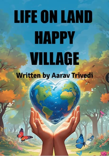 Book cover: Life on Land, Happy Village by Aarav Trivedi
